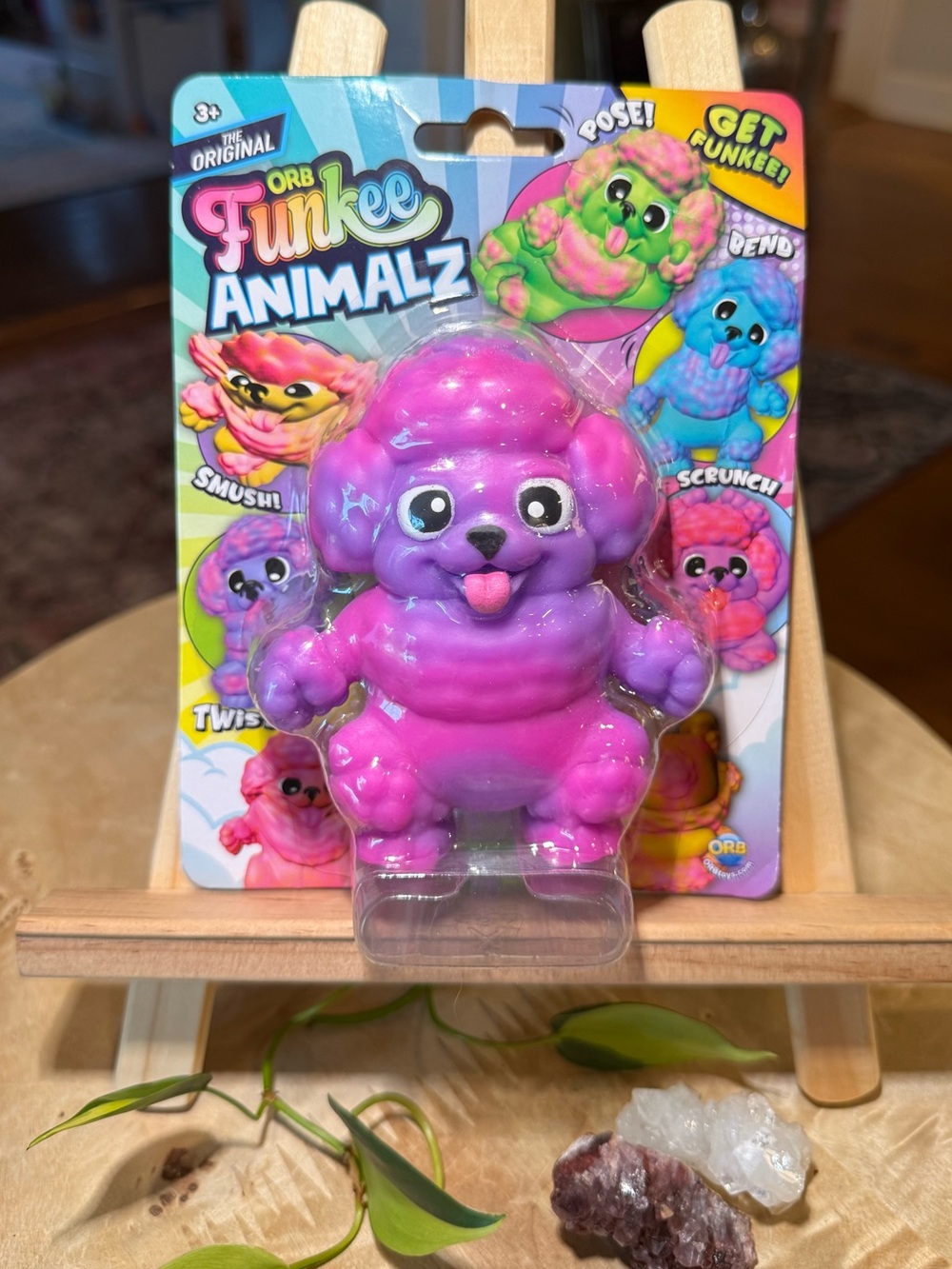 ORB Funkee Animalz Purple Puppy Squishy Rare Viral Sensory Fidget NWT